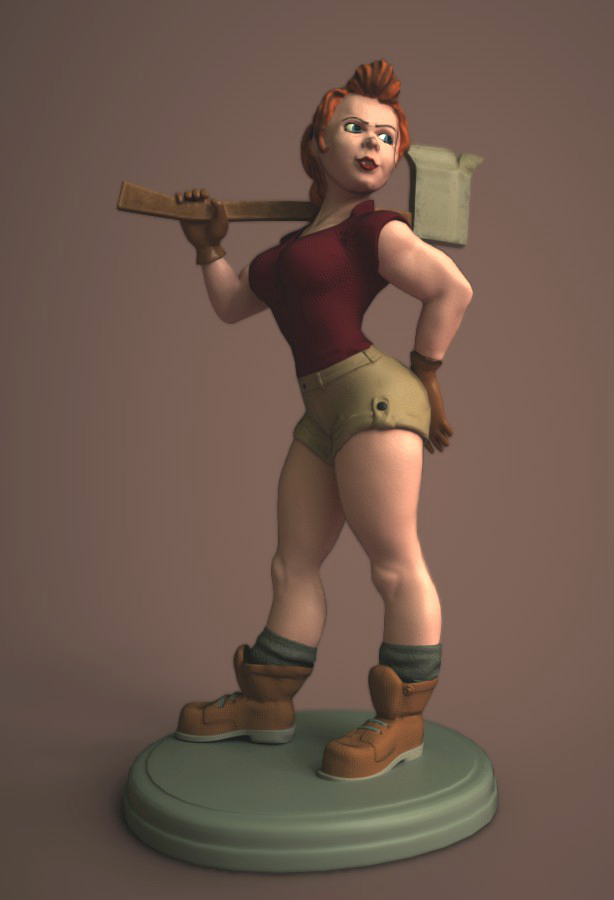 Фото 3д модель игрового персонажа.