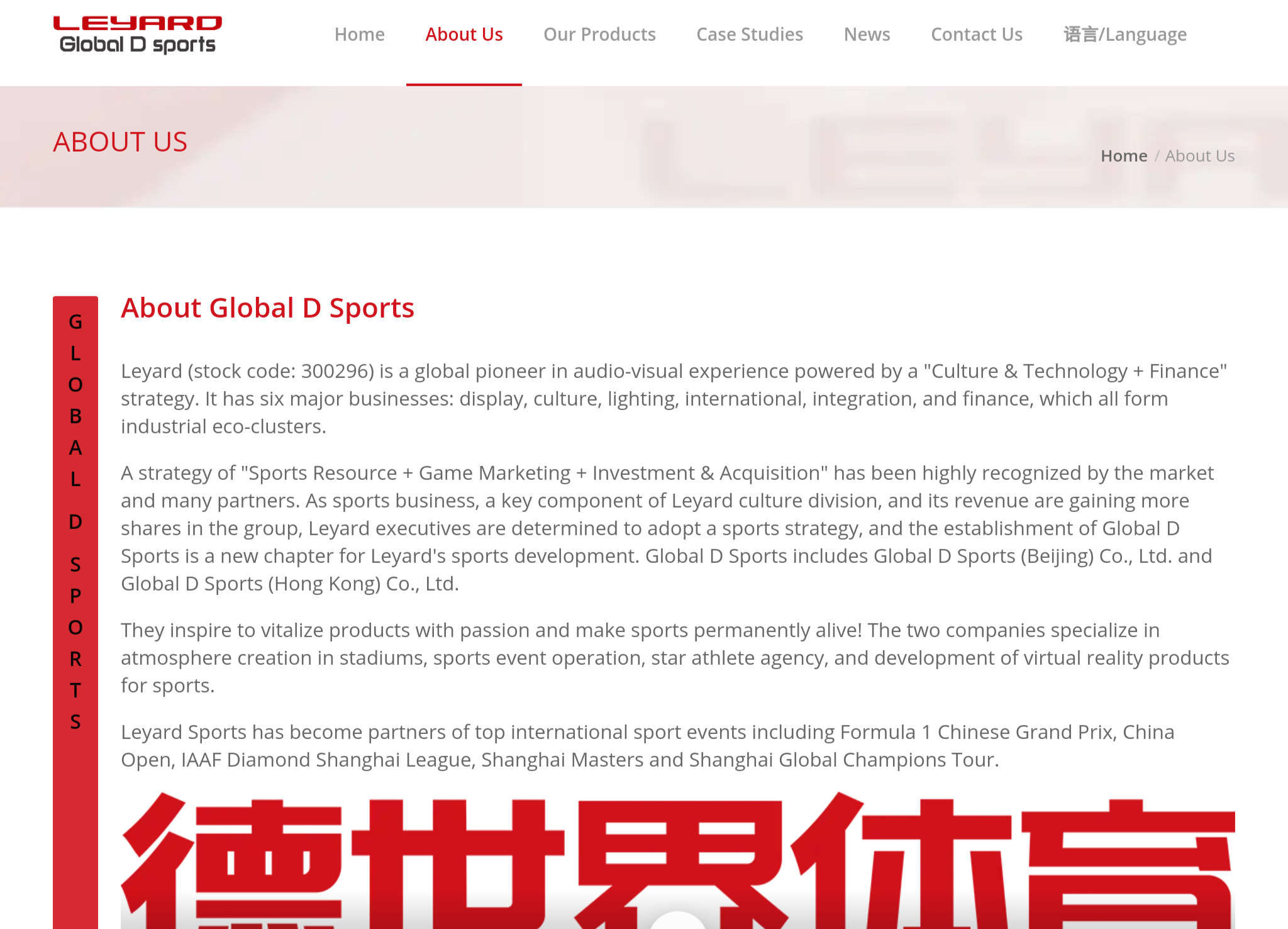 Фото Разработка сайта для крупной китайской компании. Дизайн подстроен под стилистику компании.