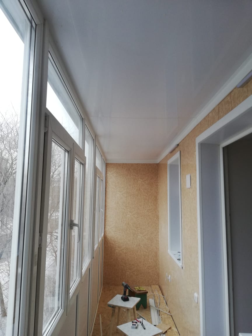 Фото Обшивка  балконной стены с откосами на балконный блок. 3